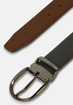 Ceinture Réversible En Cuir Foulonné