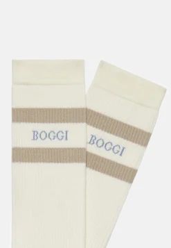 Chaussettes Rayées Logo En Coton Mélangé