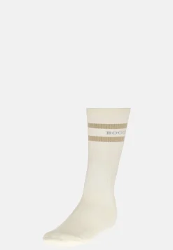 Chaussettes Rayées Logo En Coton Mélangé