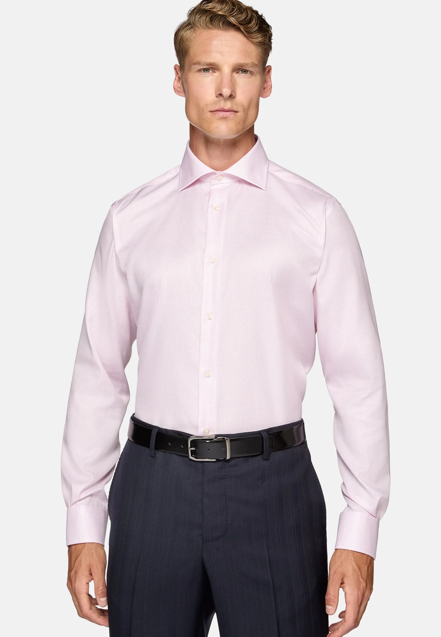Chemise En Coton Dobby Regular Fit