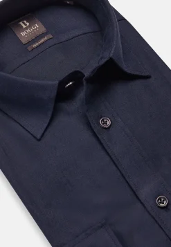 Chemise En Flanelle De Coton Tencel Regular Fit
