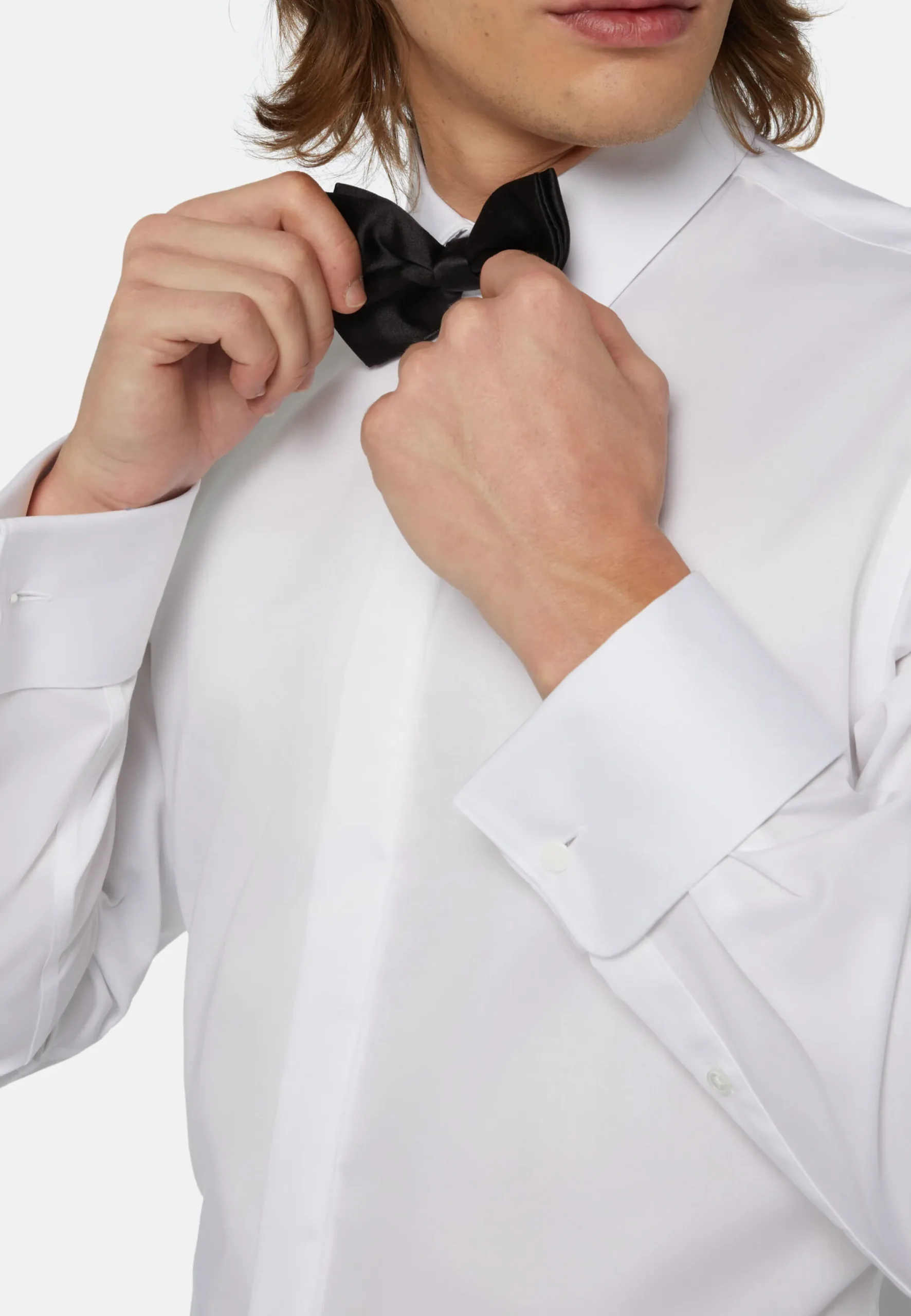 Chemise Slim Fit En Satin De Coton