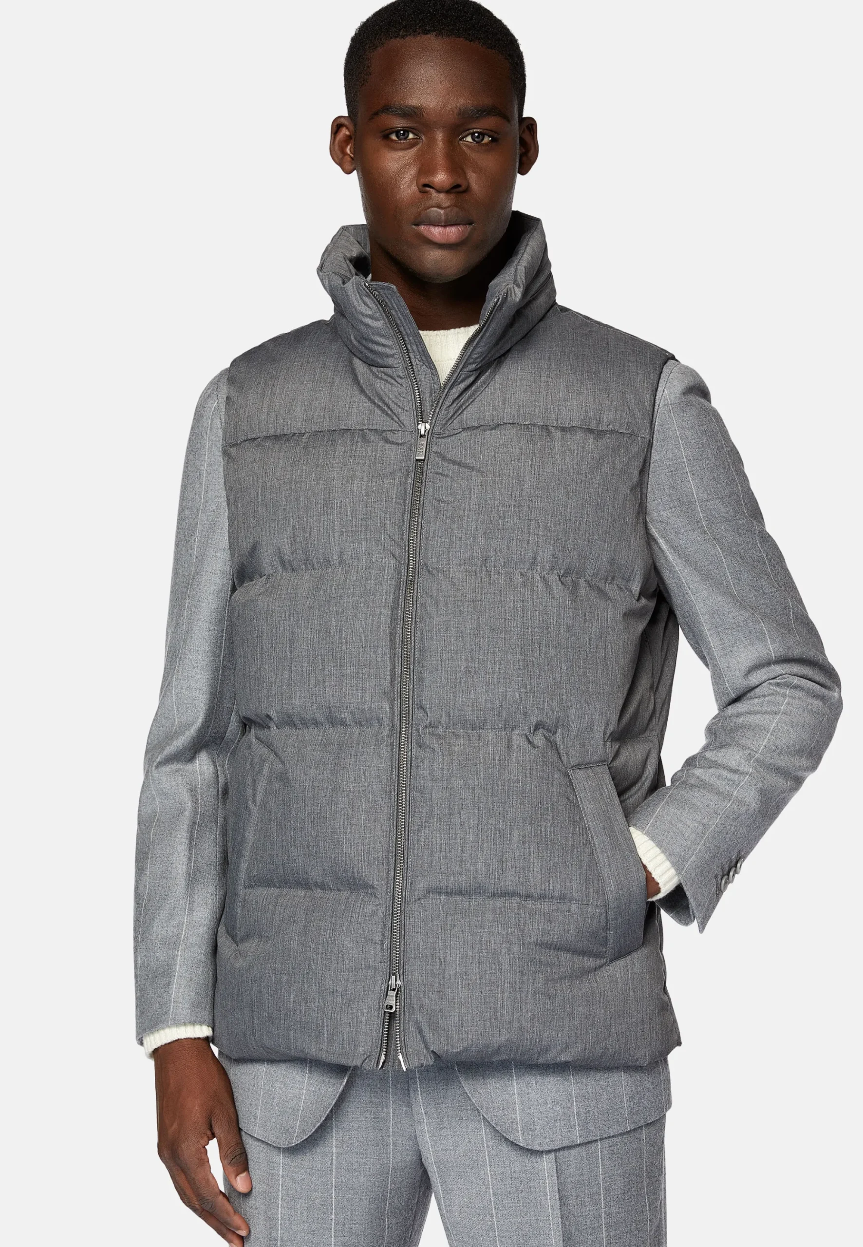 Gilet En Tissu Technique De Plume D'Oie