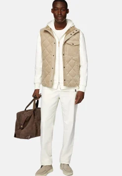 Gilet Rembourré En Velours De Coton