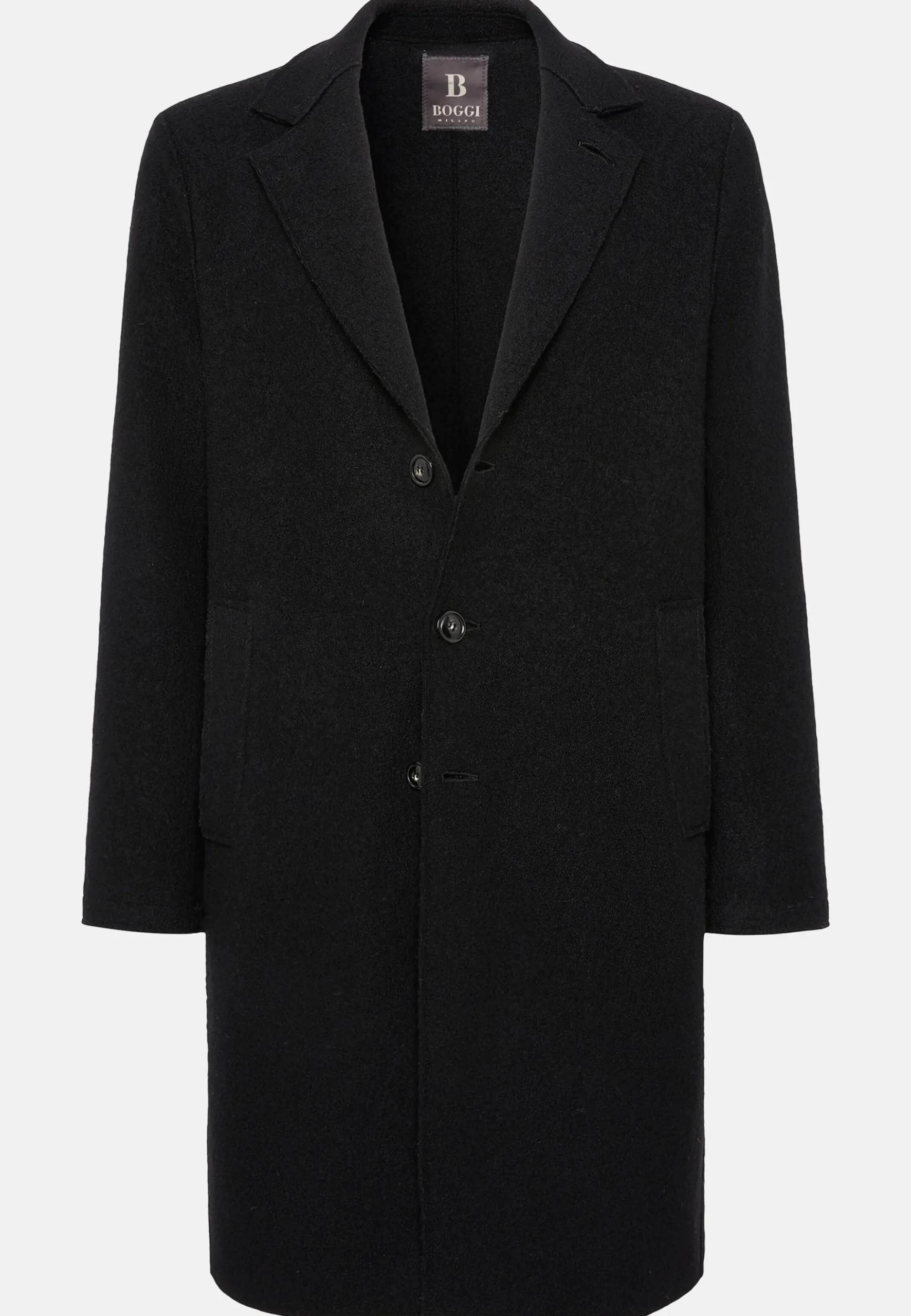 Manteau En Laine À Simple Boutonnage