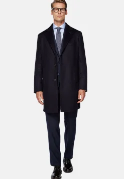 Manteau En Pur Cachemire À Boutonnage Simple
