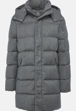 Parka En Flanelle Rembourrée En Plume D'Oie