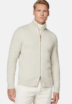 Pull Full Zip Sable En Cachemire