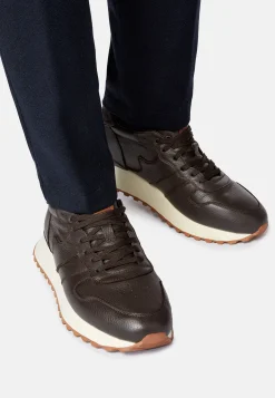 Sneakers En Cuir Foulonné