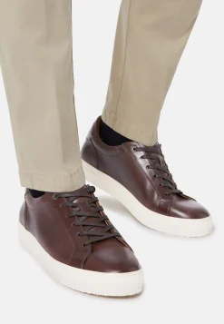 Sneakers Marron En Cuir
