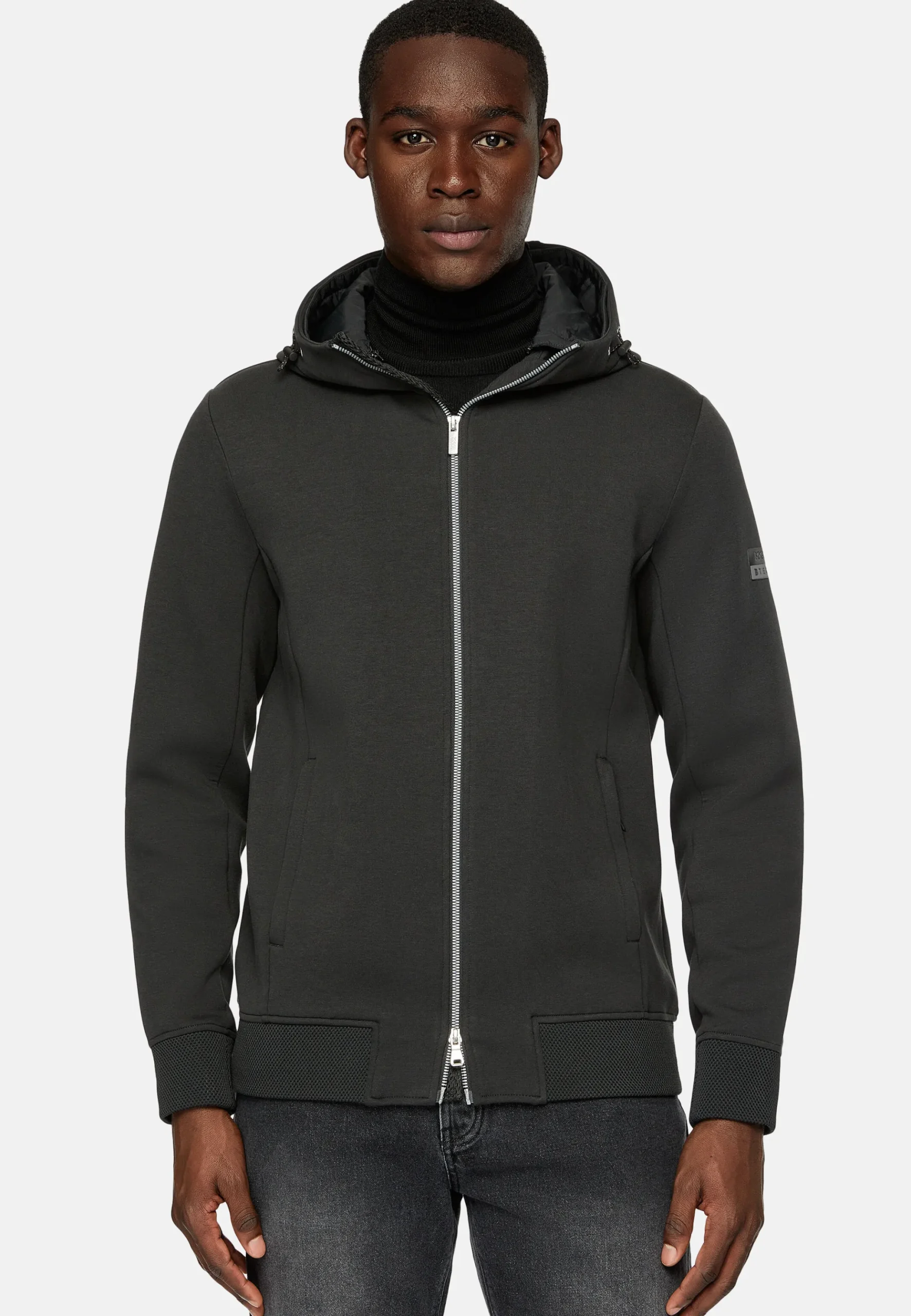 Sweat Full Zip À Double Capuche En Scuba