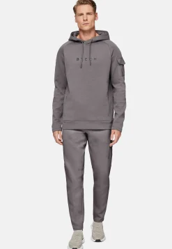 Sweat-Shirt À Capuche En Coton Mélangé Scuba Léger