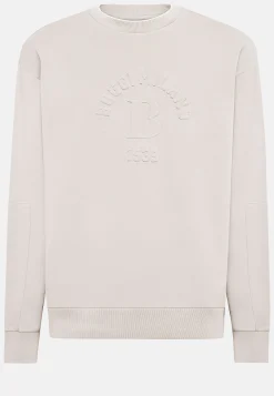 Sweat-Shirt Col Rond En Coton Bio Mélangé
