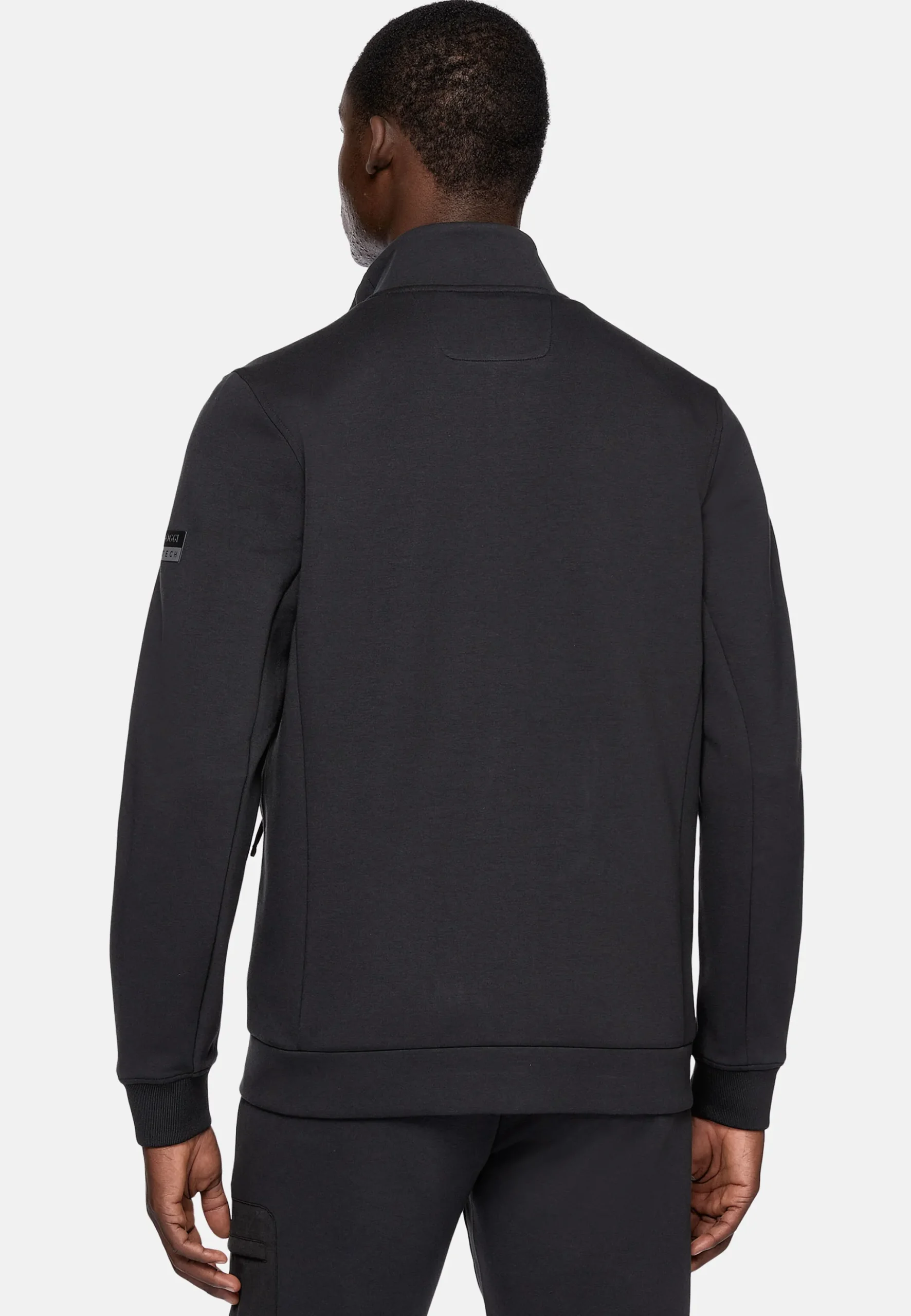 Sweat-Shirt Full Zip En Mélange Coton Et Scuba Léger