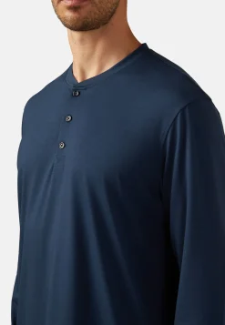 T-shirt Pyjama Manches Longues En Viscose Mélangée