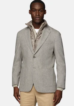 Veste Avec Gilet En Laine Mélangée
