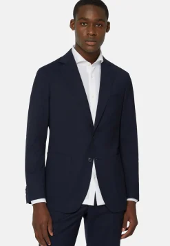 Veste Bleue En Laine B Aria