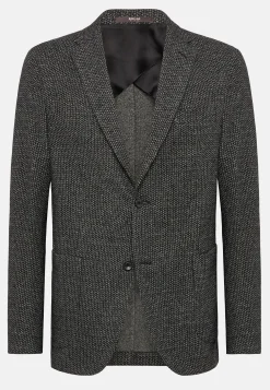 Veste Gris Et Noir B Jersey En Coton Mélangé
