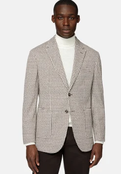 Veste Marron B Jersey En Coton Laine Et Nylon